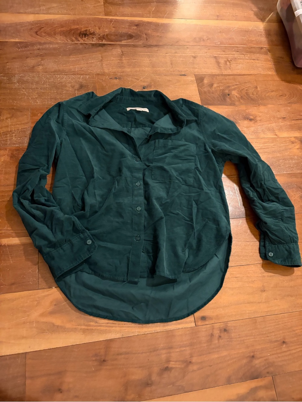 LOFT Forest Green Corduroy Shirt